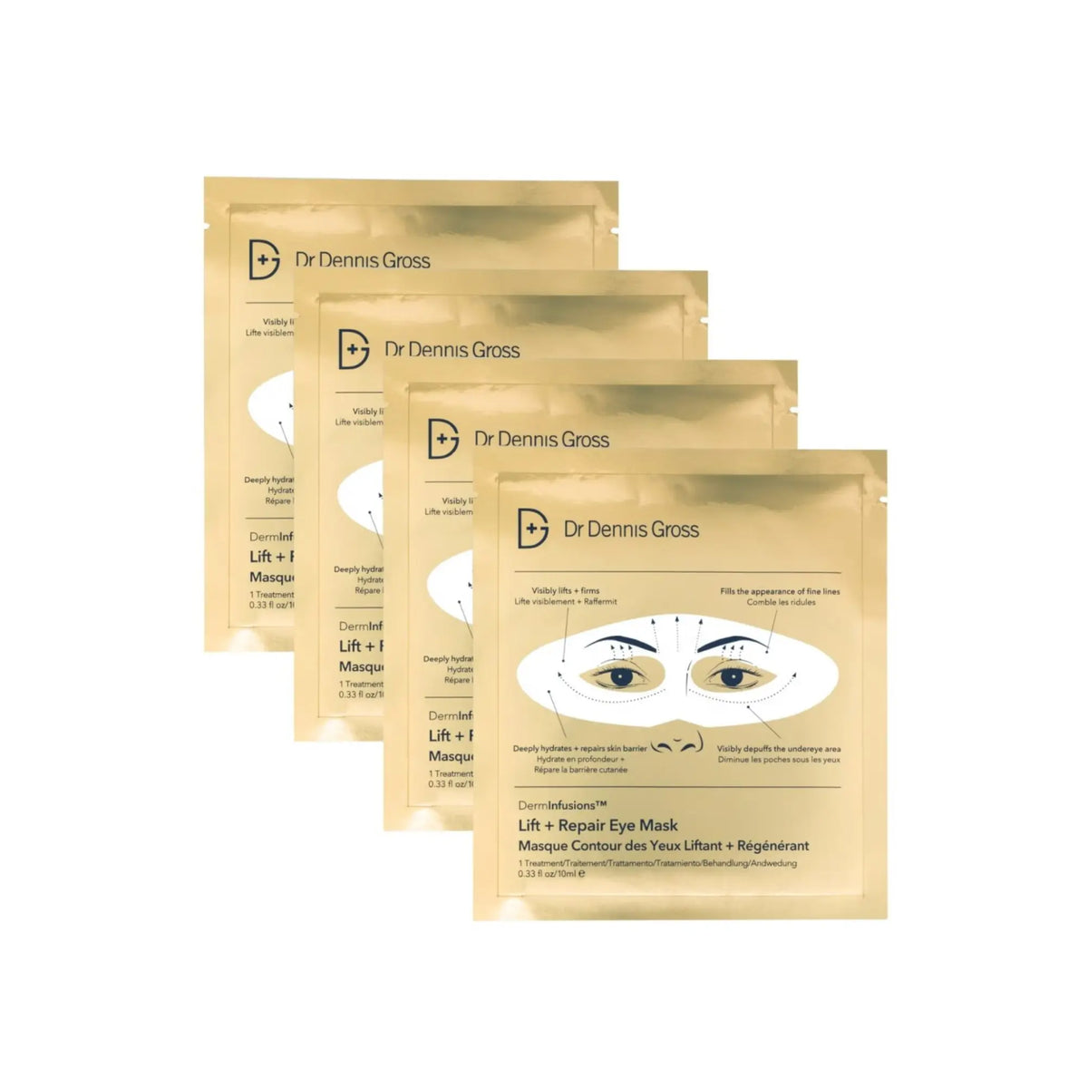 . DermInfusions Lift + Repair Eye Mask X 4