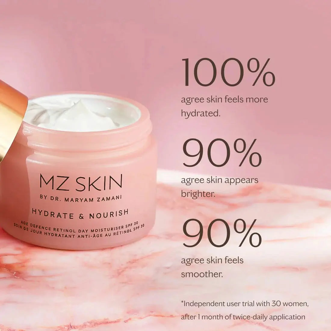 MZ SKIN Hydrate & Nourish Age Defence Retinol Day Moisturiser SPF 30 50ml MZ SKIN